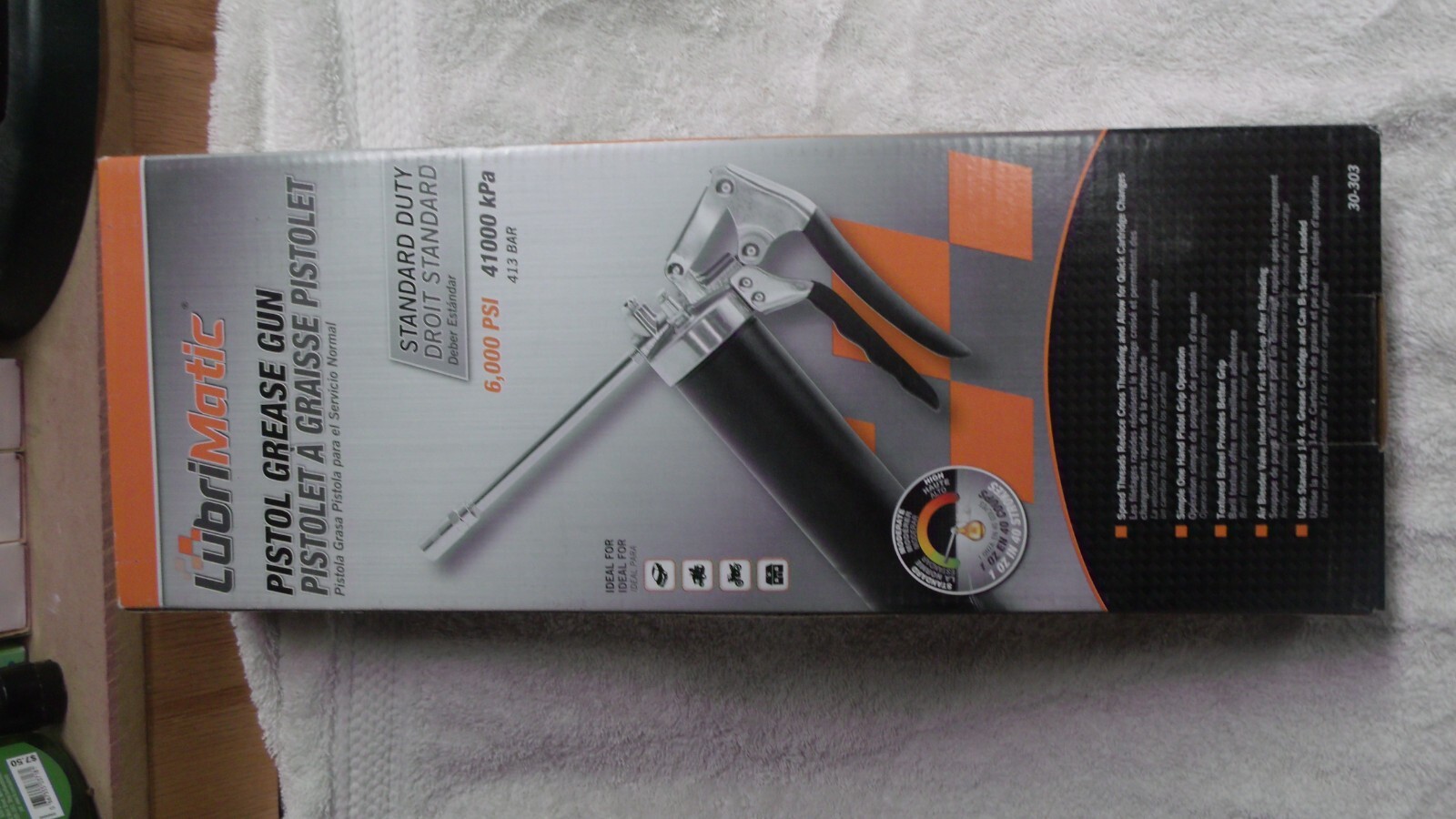 LubriMatic Pistol Grip Grease Gun Kit Steel Powder Coated Barrel 6,000 PSI 14oz.
