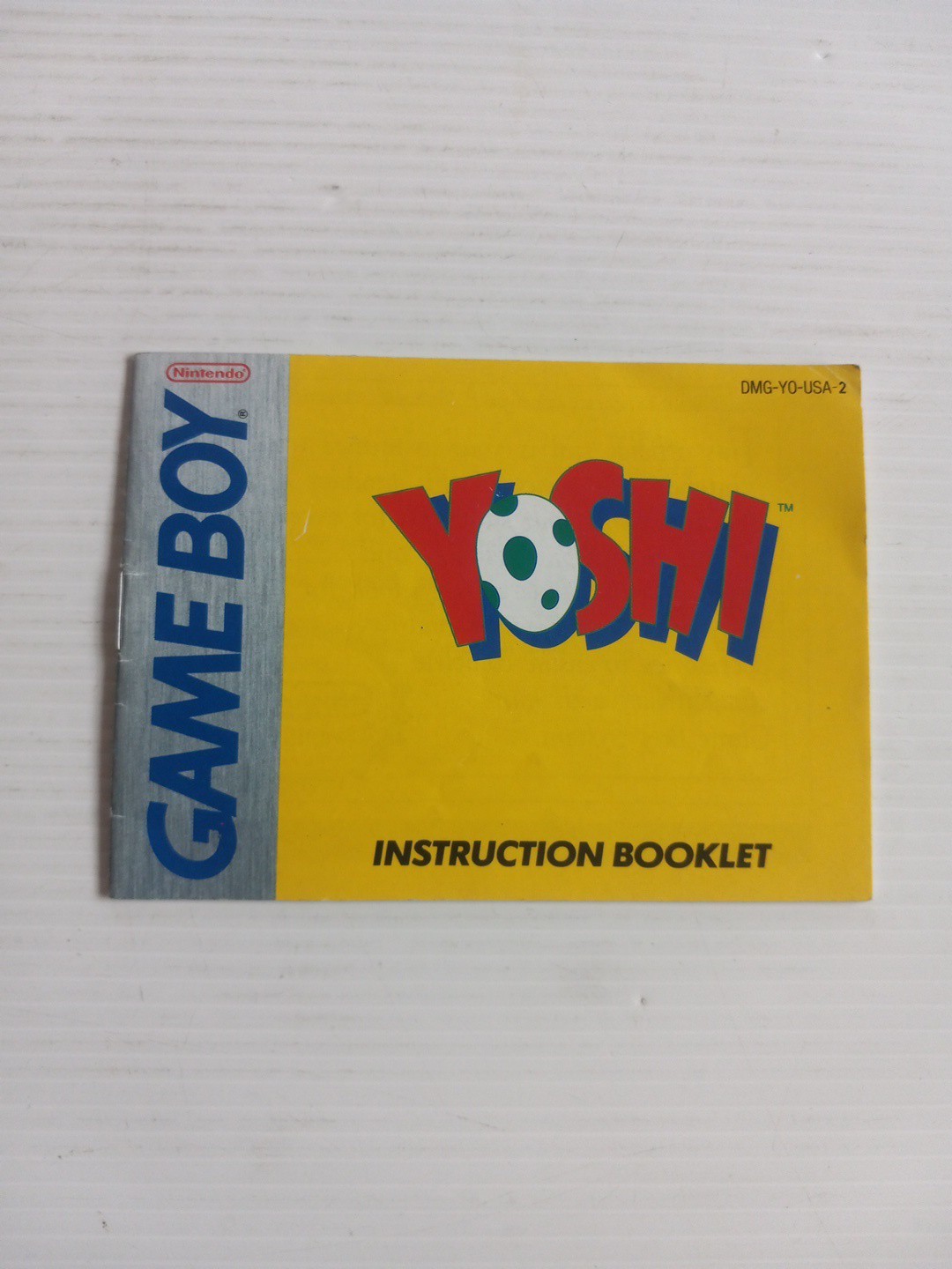 Game Boy Yoshi Instruction Booklet