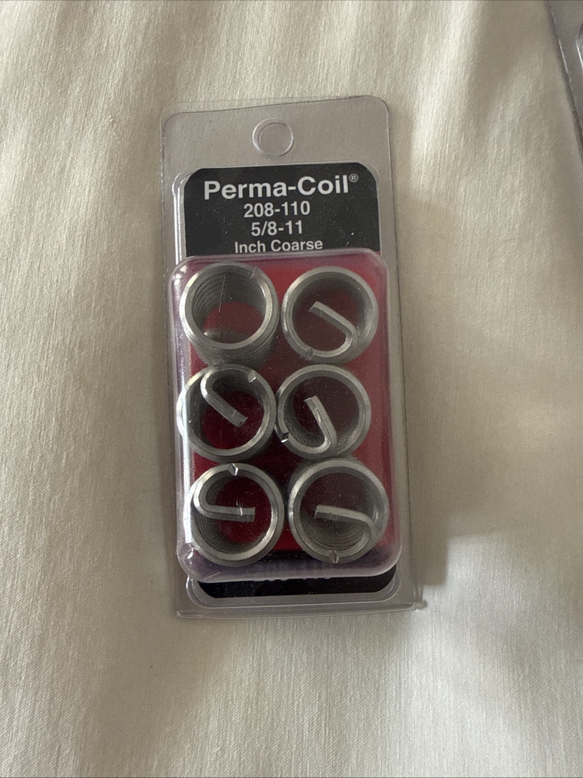 (6) Perma-Coil 208-110 Thread Insert Pack 5/8-11 6PC Helicoil 5521-10