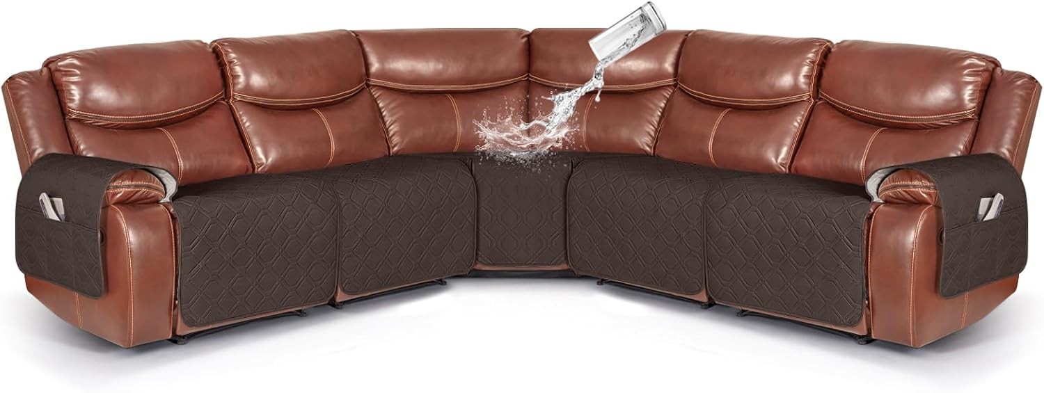 Extra Large Reclining Sectional Couch Covers Waterproof 5-Piece Sofa Covers L
