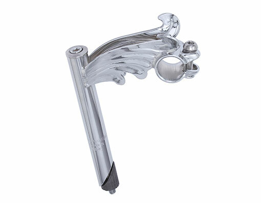UNIQUE! 108MM LONG LOWRIDER STEEL WING STEM 21.1MM IN CHROME.