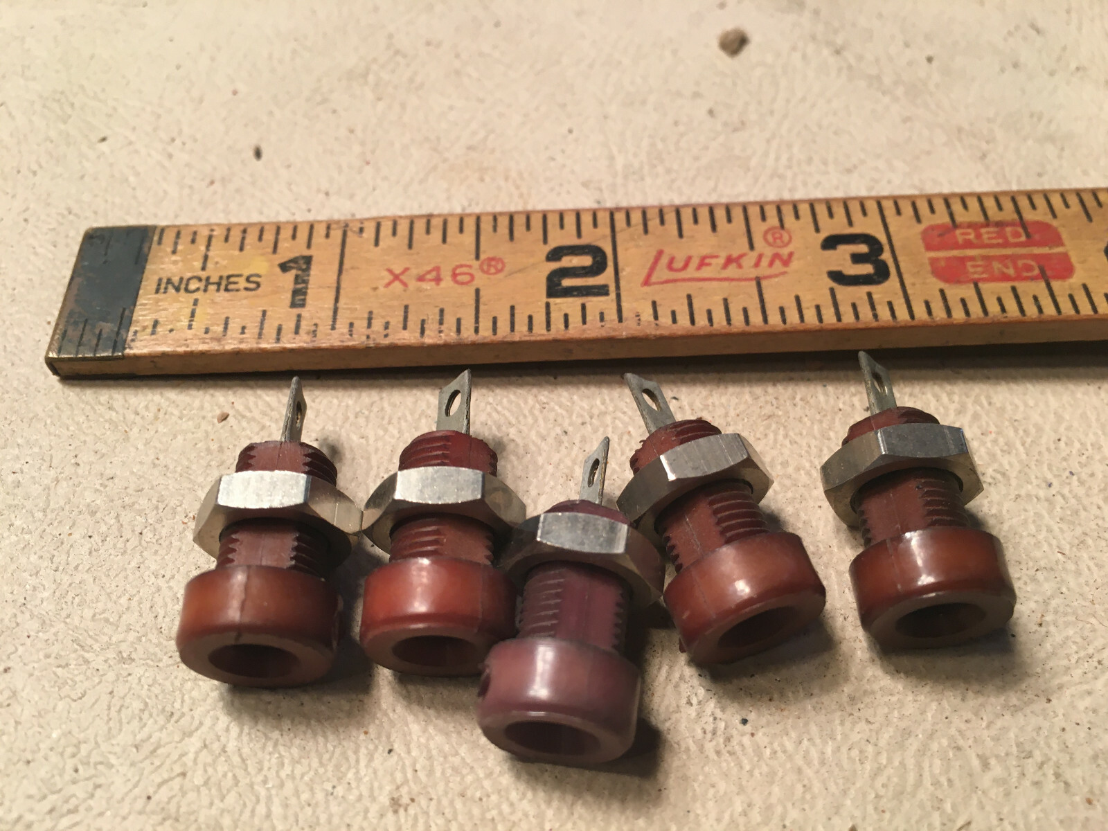 5 Pomona Electronics Panel Mount Banana Jack, New, Brown