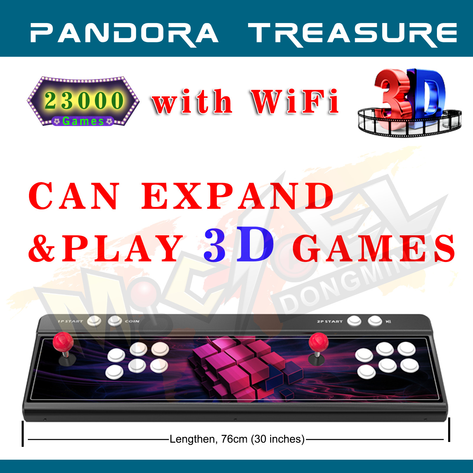 Lengthen All Metal 23000 Games Pandora Box 3D WiFi Retro Game Arcade Console HD
