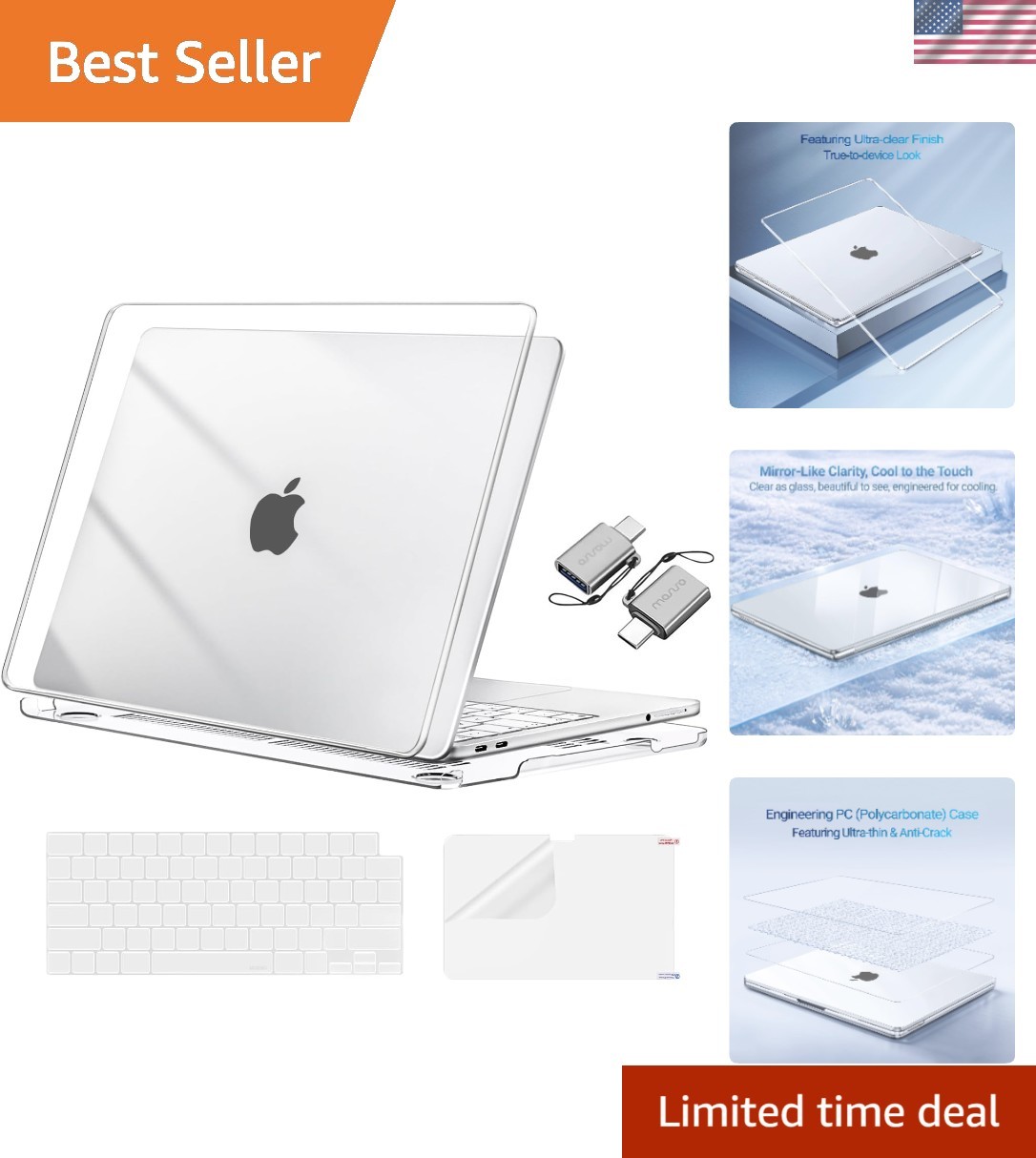 Compatible with MacBook Neo Case 13 inch 2026 A3404, Crystal Clear | Crack & ...