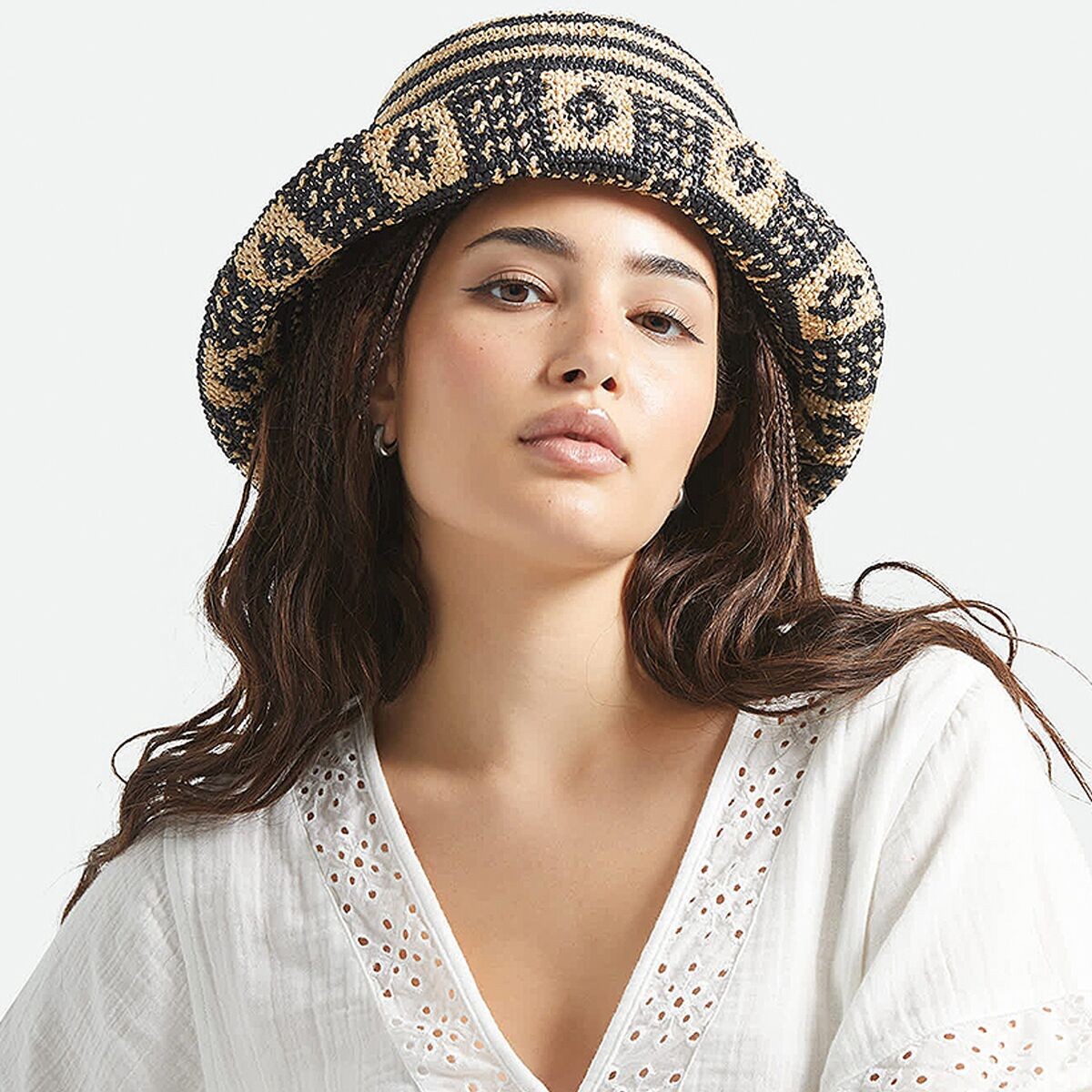 Brixton Redding Packable Straw Bucket Hat