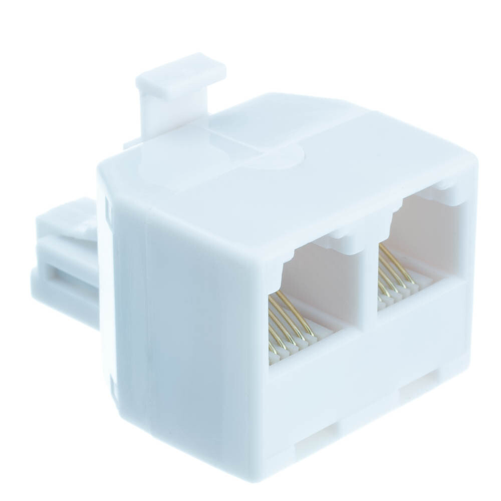 Phone Splitter (Straight), RJ11/RJ12 Male to two RJ11/RJ12 Female PA-6P6C-ST