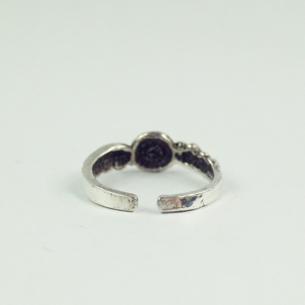 sterling silver soccer ball ring or toe ring size 2.5 adjustable