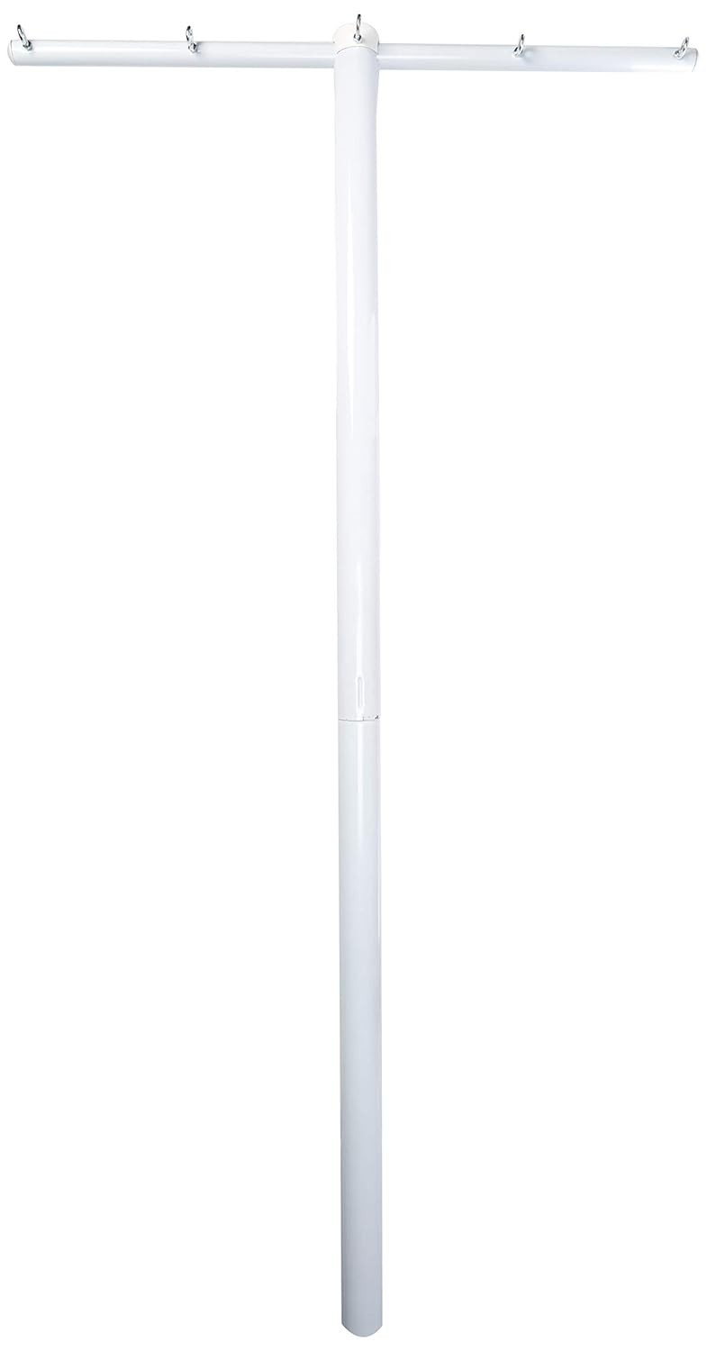 Mega Outdoor Clothesline Single T-Post White