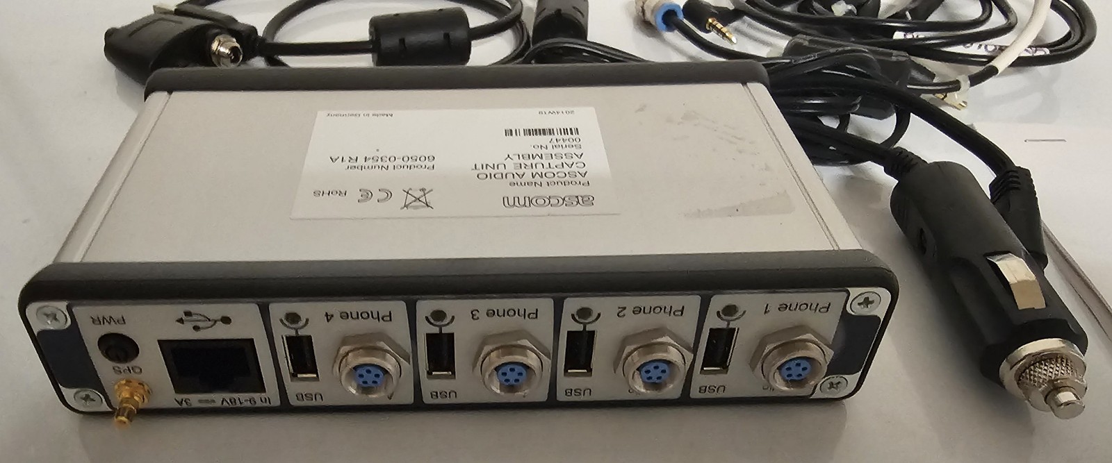 Ascom TEMS Audio Capture Unit 6050-0354 R1A ACU Module with Cables Used