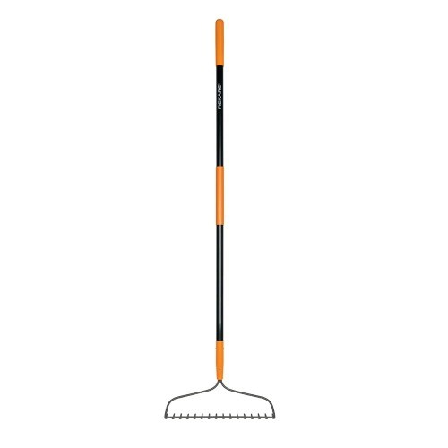 Fiskars Garden Rake, Metal Bow Rake with Fiberglass Handle, 64" Length