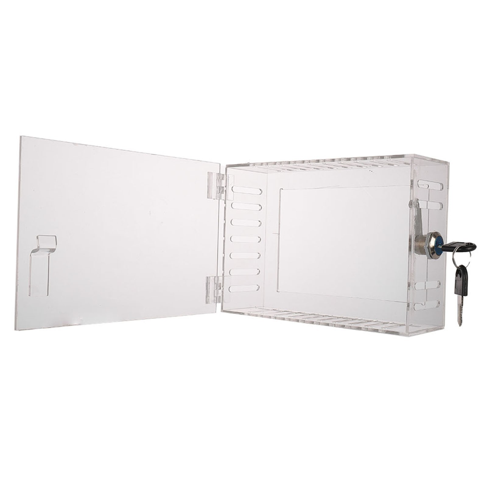 Transparent Lock Box for Thermostat with Key Clear PS Protective Cover