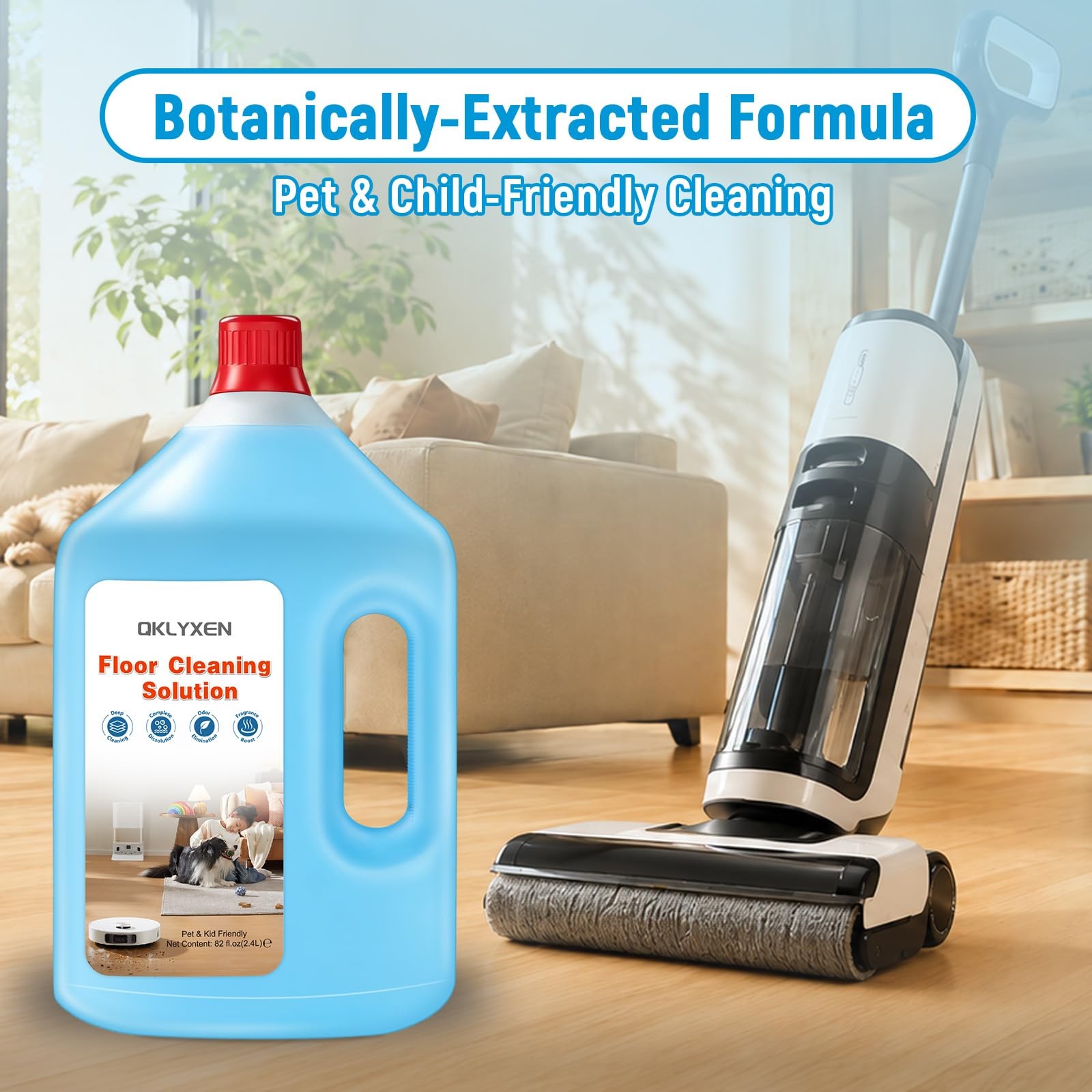 Floor Cleaning Solution with Roborock – 82 fl oz Original Floor Cleaner Refil...