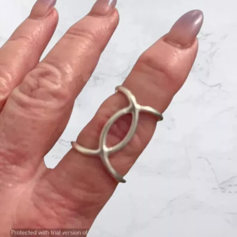 Splint Ring 925 Sterling Silver Wide Band& Statement Ring Handmade Ring All Size