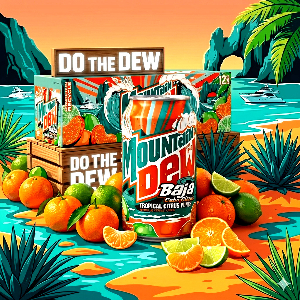 Mountain Dew Baja Blast Cabo Citrus 12 Pack 12oz Cans | Limited Edition | Fast S