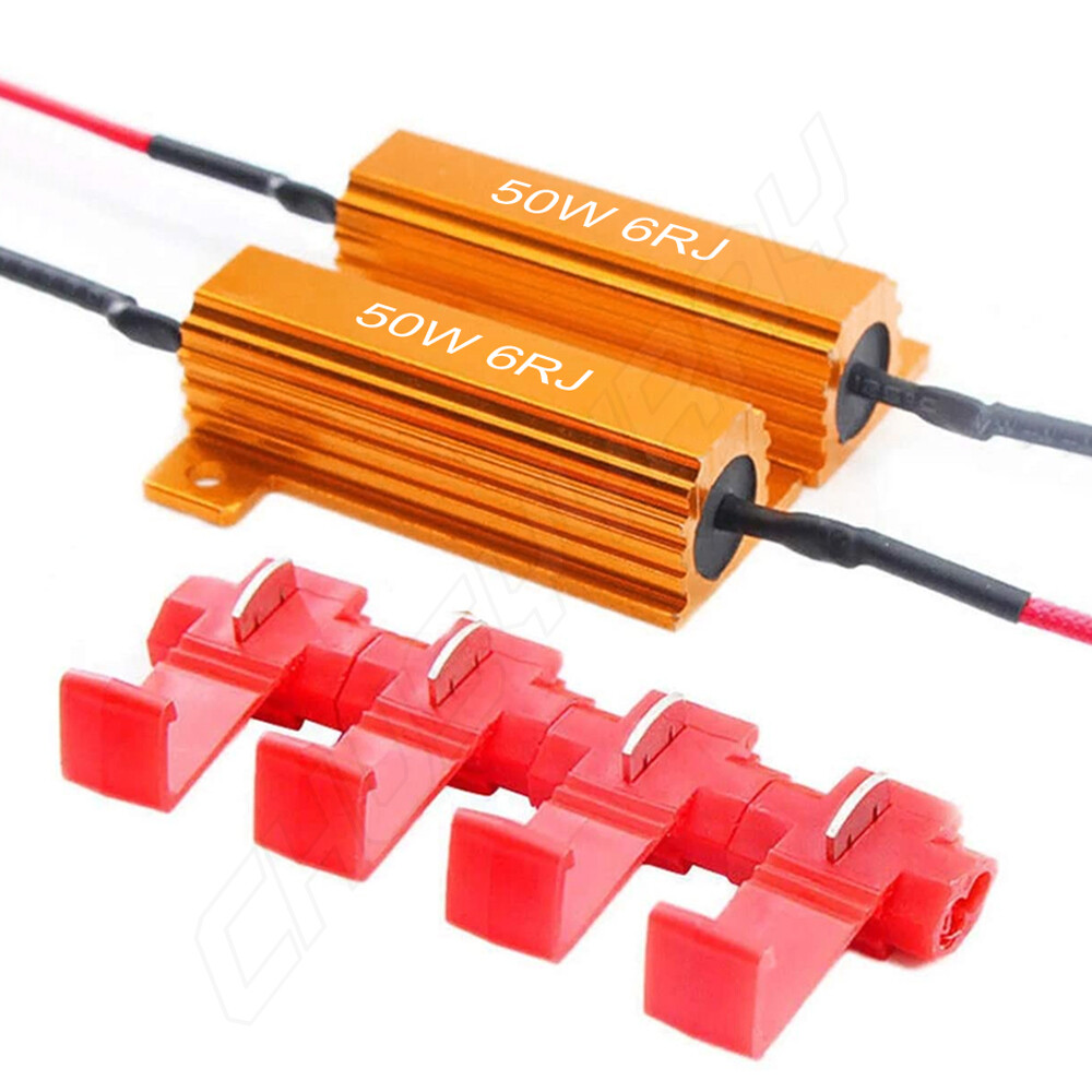 2pcs Load Resistor 50W 6RJ 6ohm LED Decoder FIX Hyper Flash Turn Signal Blinker