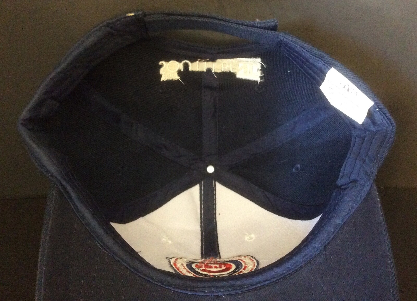 South Bend Cubs MILB Strapback Hat Red White Blue Spellout Logo Embroidered