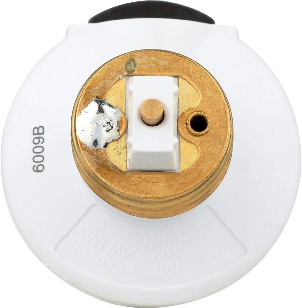 Westek 6009B 100W Full Range Lamp Socket Manual Dimmer, White