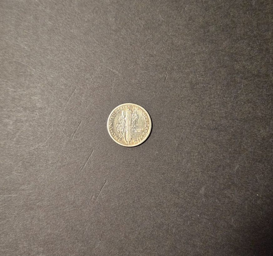 1917 SILVER MERCURY HEAD DIME AU CONDITION