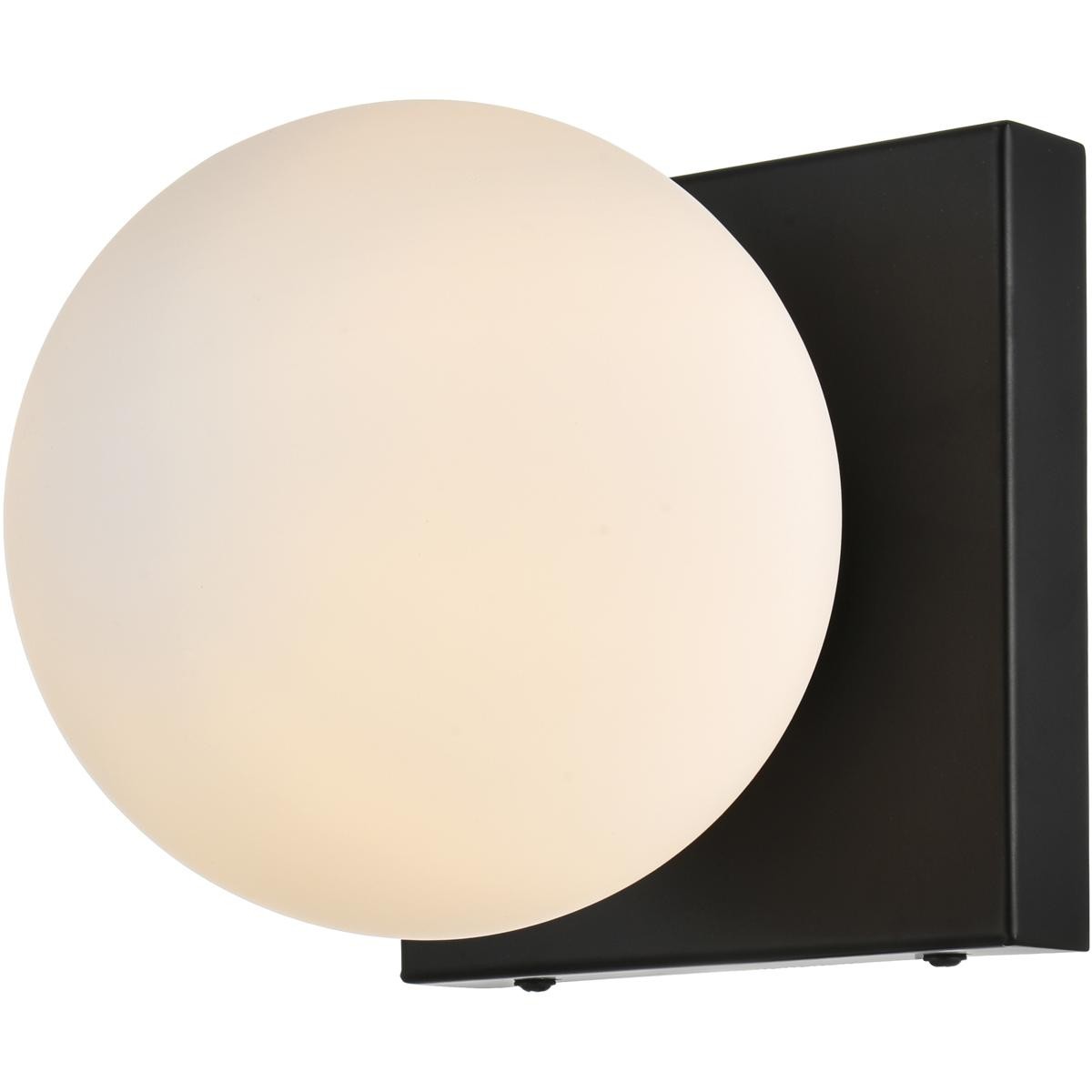 Living District LD7303W6BLK Jaylin 1 Light 6 inch Black Bath Sconce Wall Light