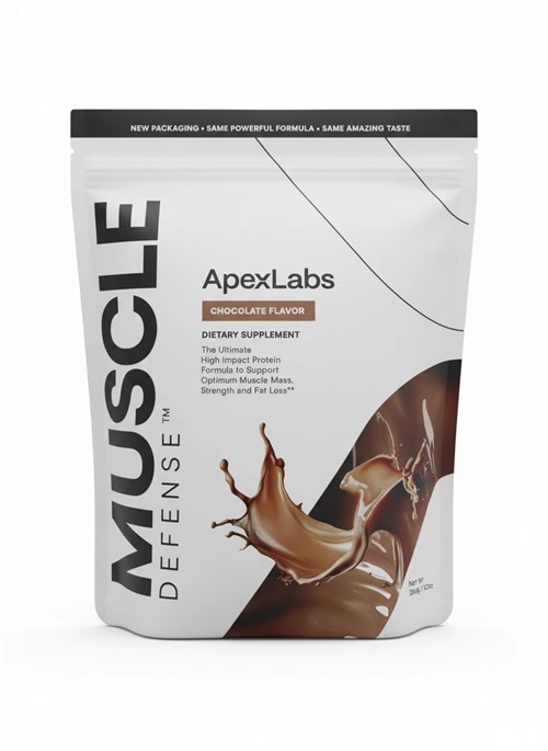1 pack New Apex Labs Muscle Defense Chocolate Flavor- 8.57 OZ - EXP 2028