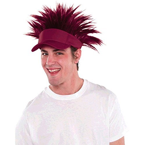 Cap Spiked Wig School Spirit Sports Fan Fancy Dress Halloween Costume Accessory