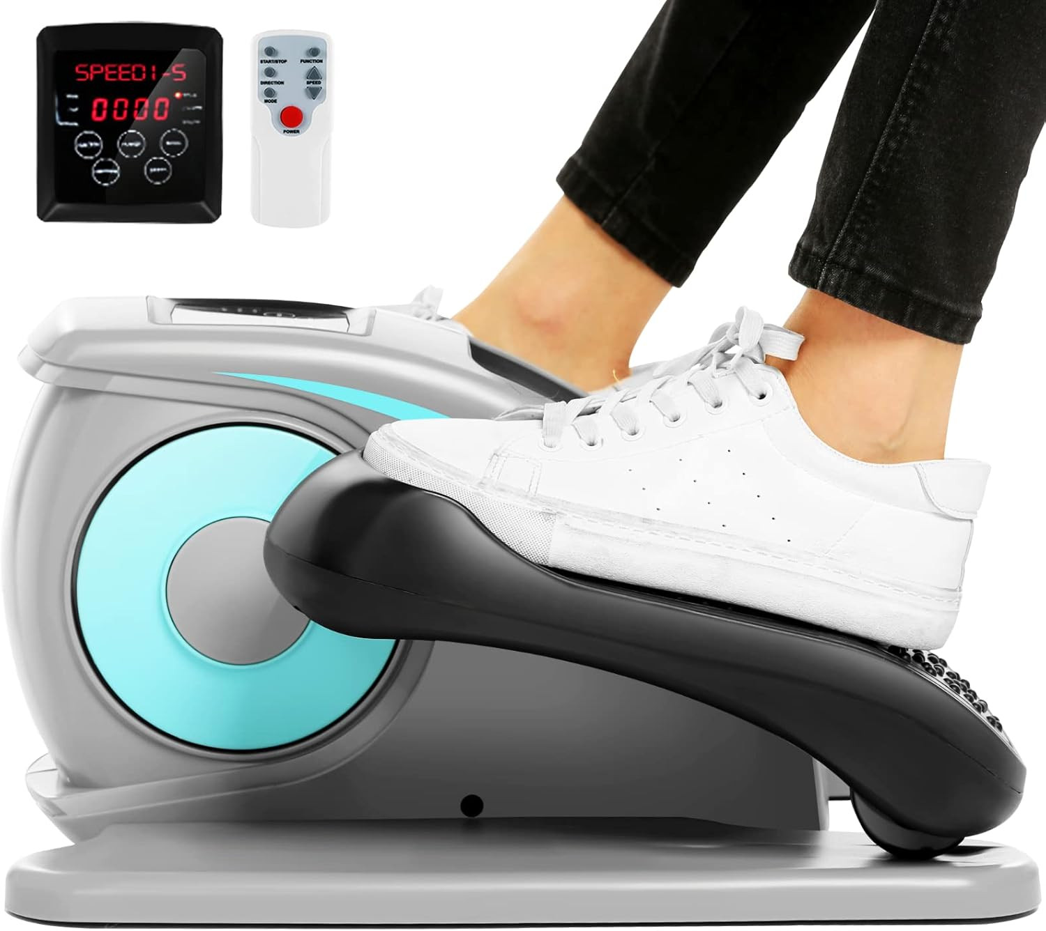 under Desk Elliptical,Ellipse Leg Exerciser for Seniors Fully Assembled, Electri