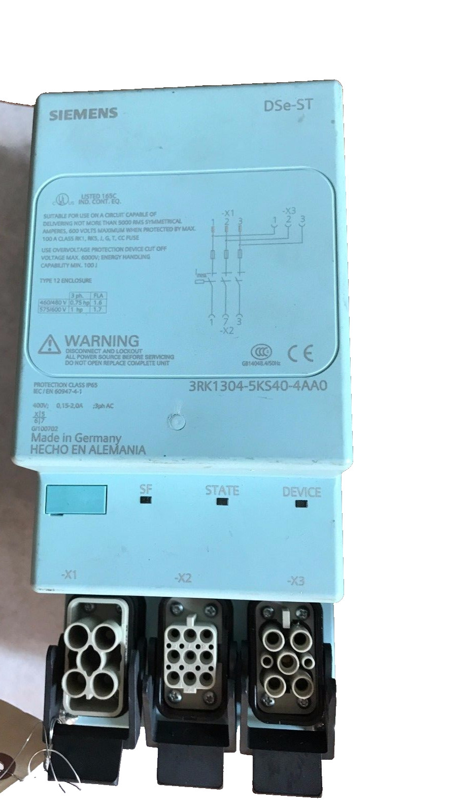 NEW Siemens 3RK1304-5KS40-4AA0 Motor Starter 3 Phase 400V,  0.15-2A,DSE-ST,BW