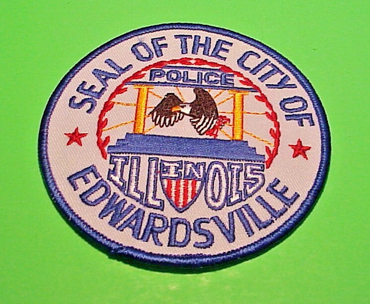 EDWARDSVILLE  ILLINOIS  IL  4"  POLICE PATCH   FREE SHIPPING!!!