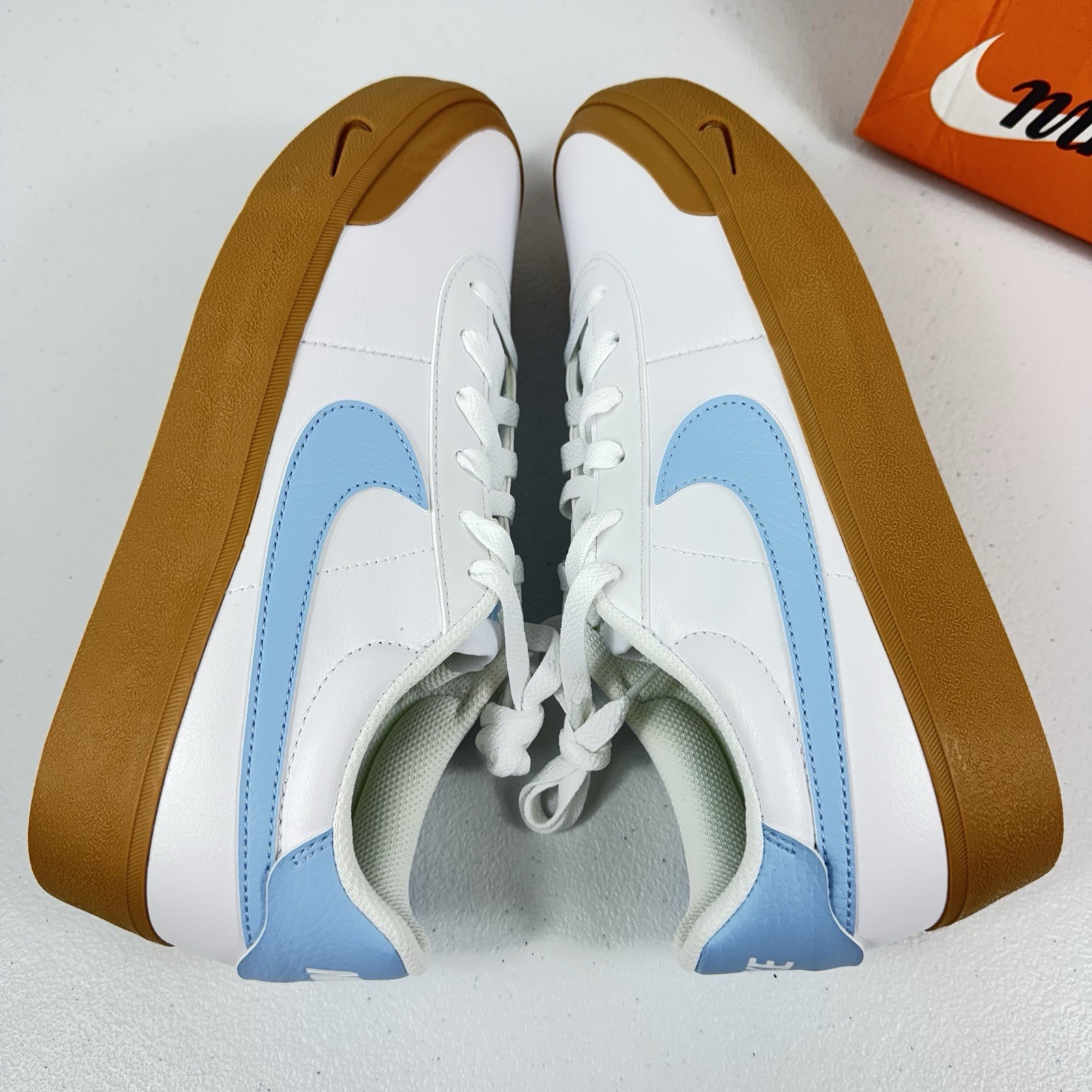 Nike Court Shot Sneakers White Blue Gum Men’s Sizes 7 8 9 10 Style FQ8146-114