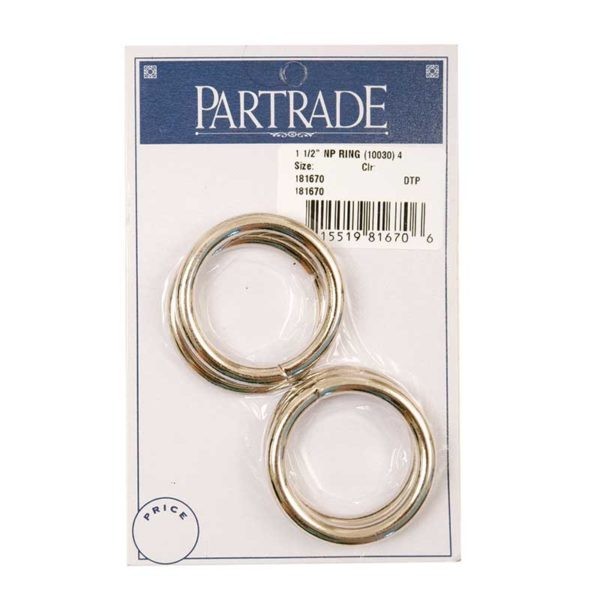 Partrade 1 1/2 Inch Nickle Plated Ring