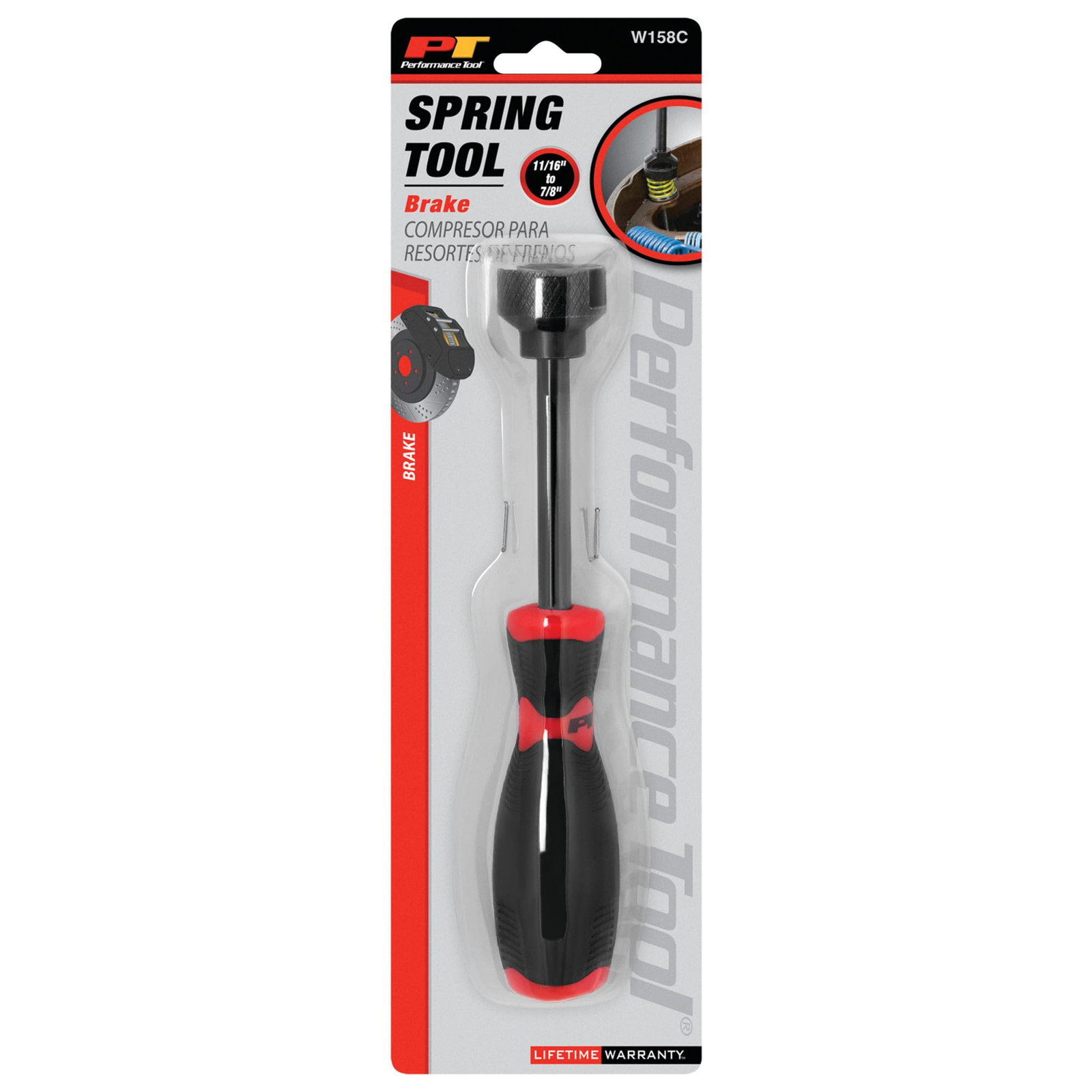 Performance Tool W158C Brake Spring Compressor for Drum Brake Maintenance
