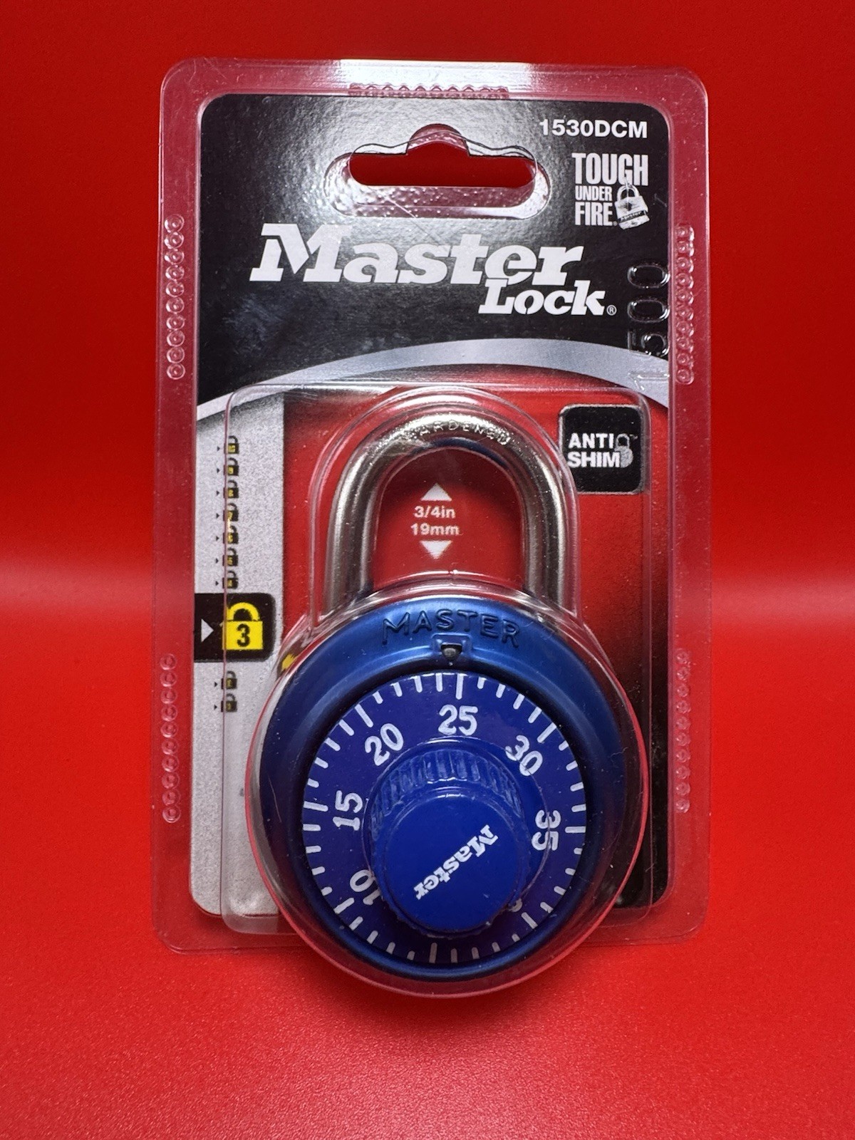 Master Lock Combination Padlock BLUE 1530DCM - NEW SEALED