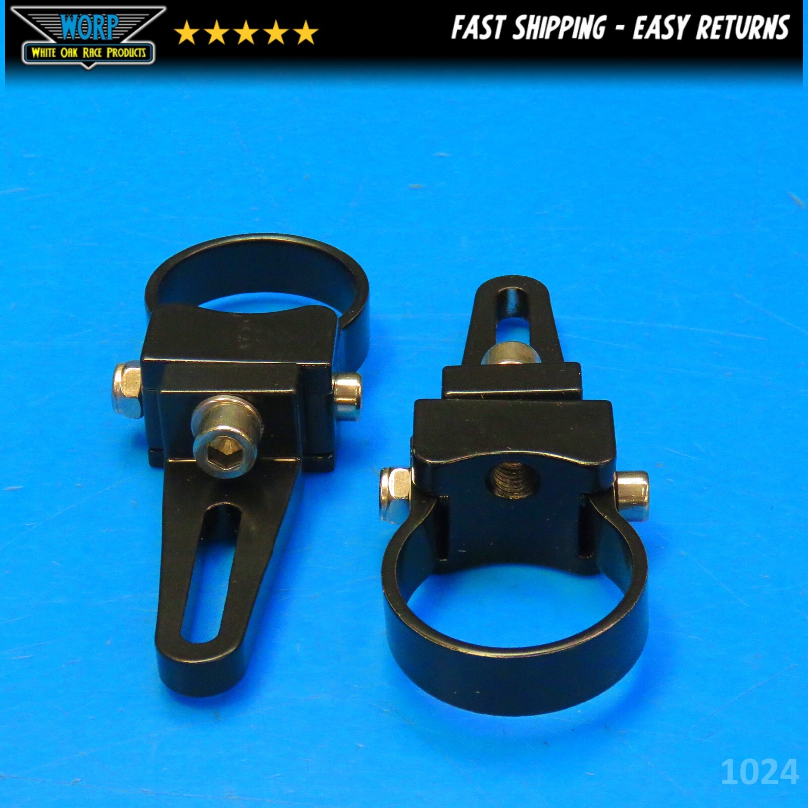 NEW UTV / OFFROAD 1.5" LIGHT BAR TUBE CAGE MOUNTS BLACK PAIR SET 1-1/2"