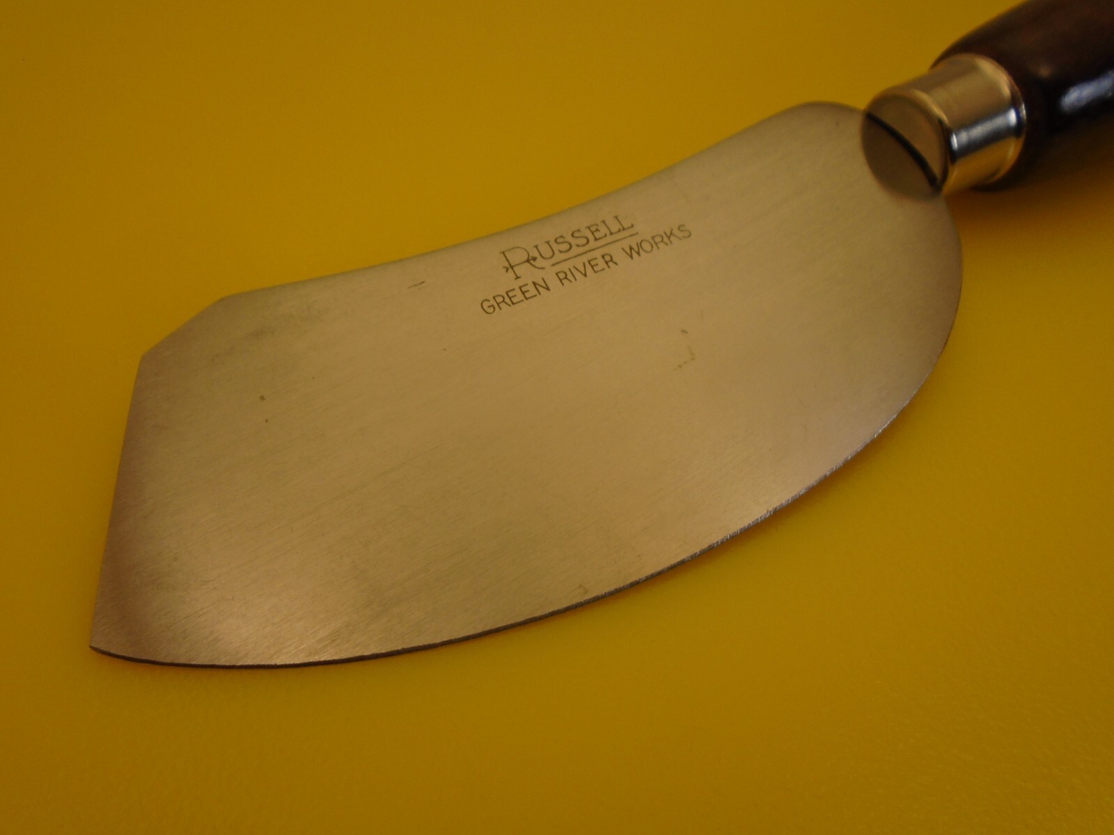 Vintage Russell USA Carbon Steel Paper Padding Knife #40 Large 4"X2" Blade NOS