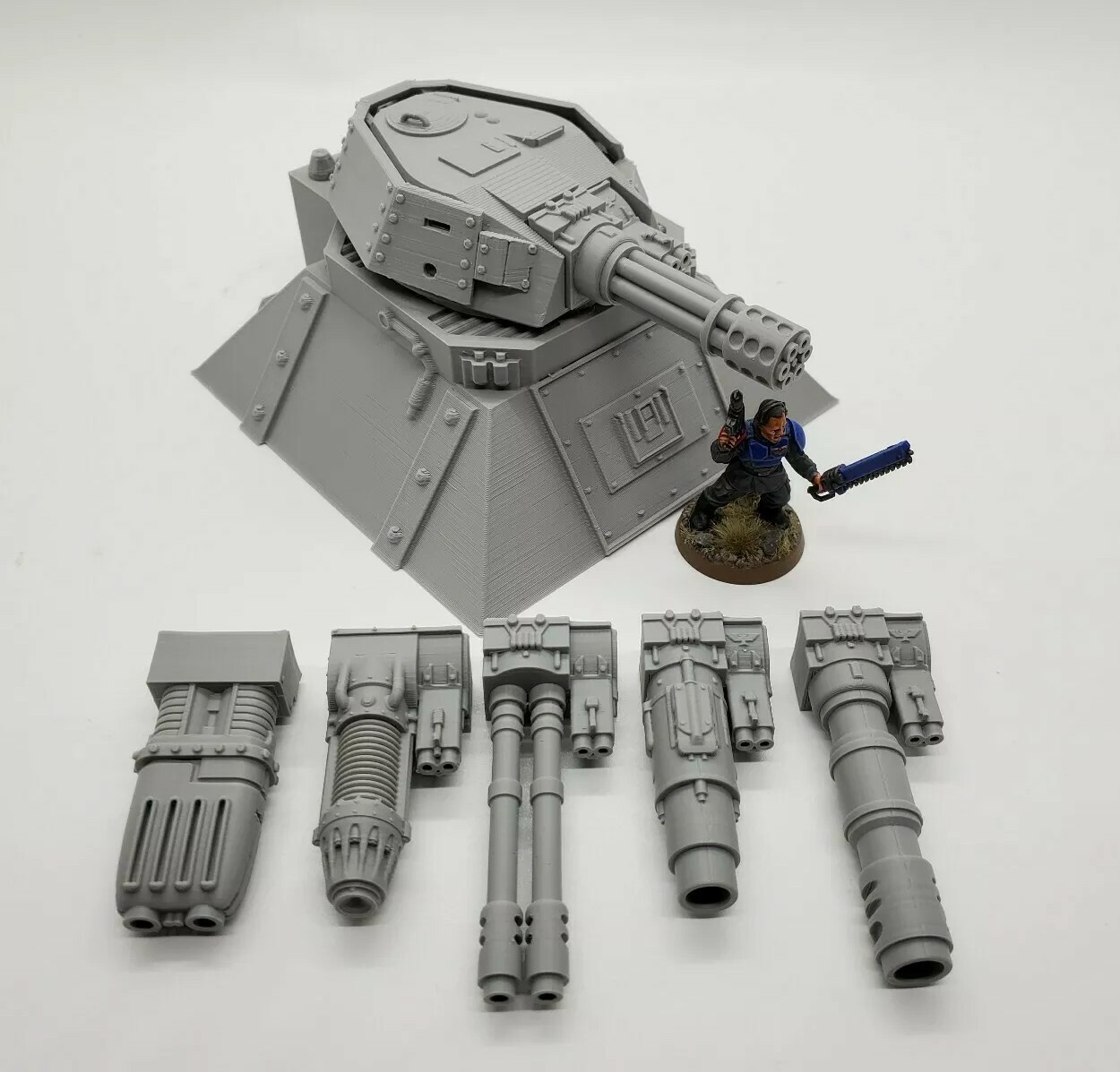 3d Printed SciFi Terrain 6 Gun Defense Gun Base Great For Tabletop Wargames A