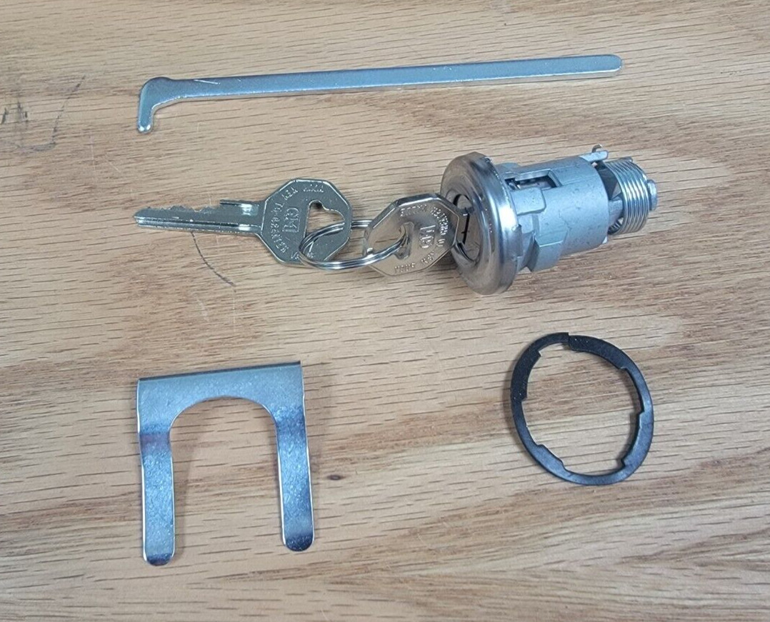1955 1956 1957 CHEVY TRUNK LOCK KIT with GM OCTAGON HEAD KEYS , SHAFT & RETAINER