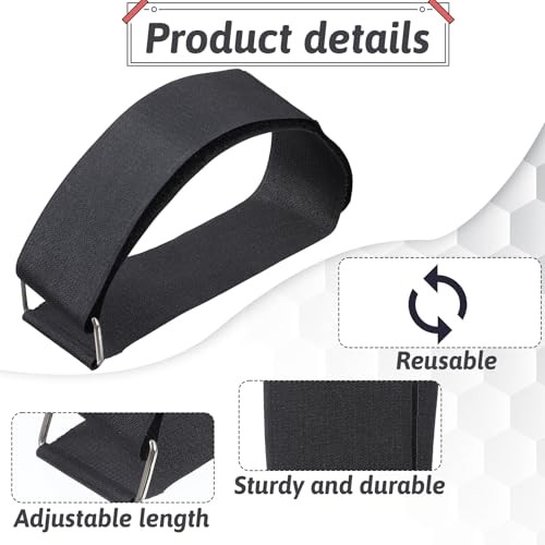 6 Pack Ellipse Leg Exerciser Machine Pedal Straps, Adjustable Pedal Straps for
