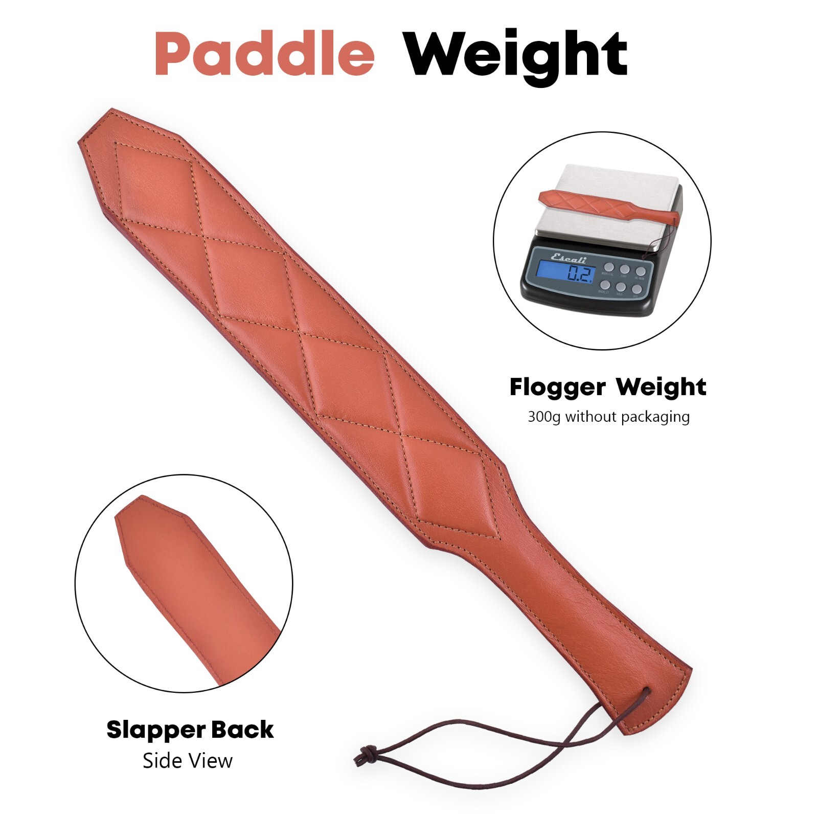 Genuine Cowhide Leather Paddle Handmade Slapper Bdsm Thick Spanking Paddles Crop