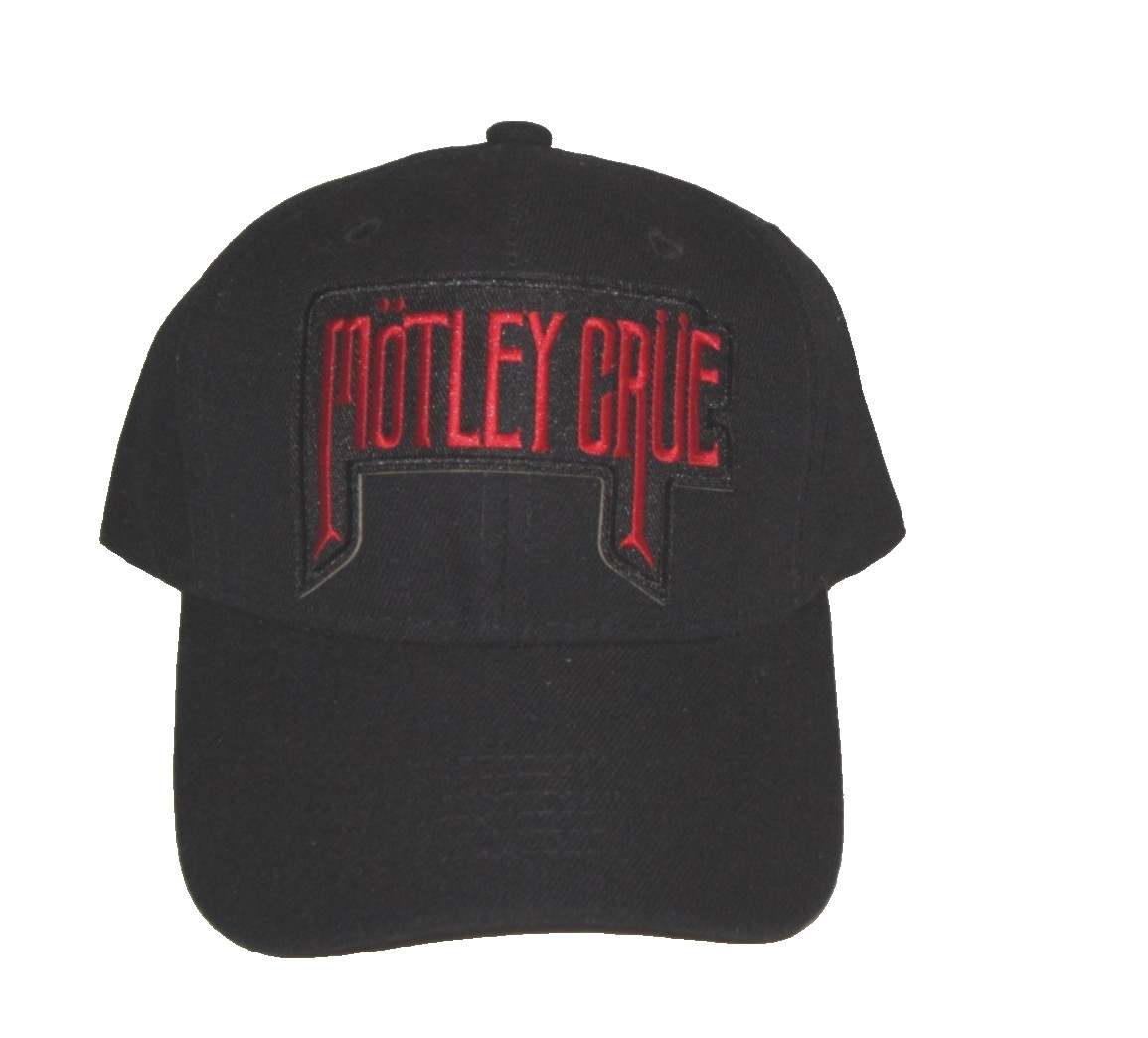 MOTLEY CRUE Music Band Logo Patch Adjustable Baseball Cap Black Hat