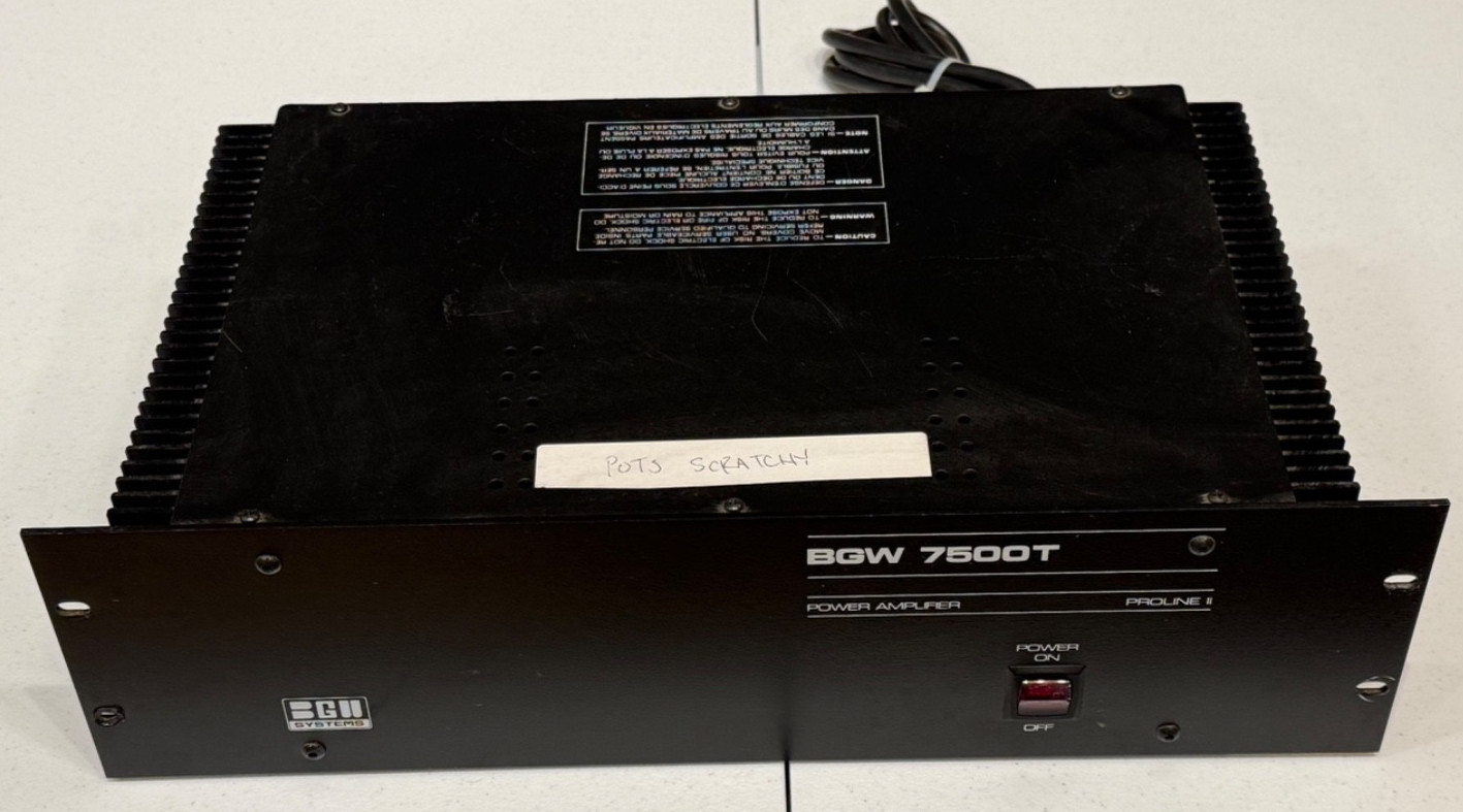 Vintage BGW Systems 7500T Proline II Two-Channel Power Amplifier TESTED WORKING