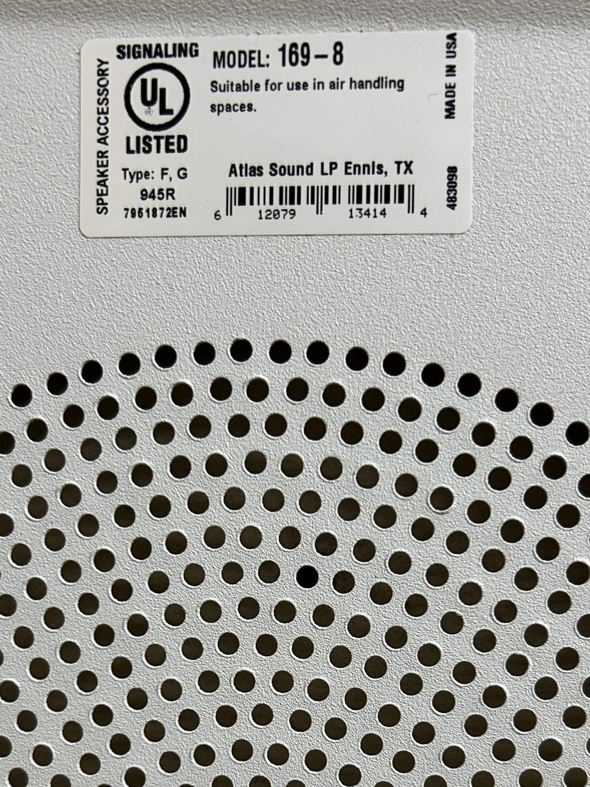 Atlas Sound 169-8 General Purpose Speaker Cover (lot of 11)