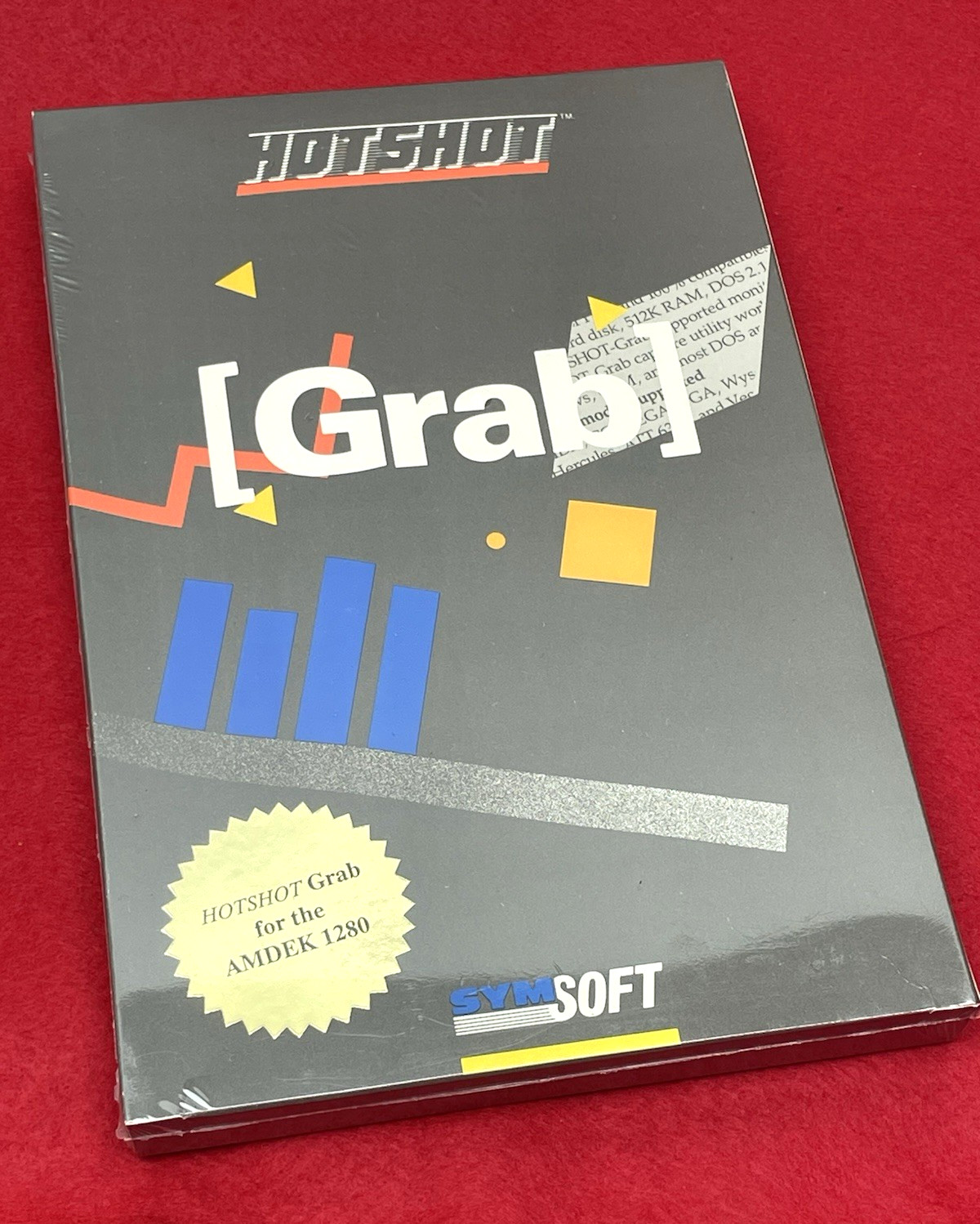 NEW SEALED SYMSOFT HOTSHOT GRAB AMDEK 1280 SOFTWARE DOS SCREEN CAPTURE GRAPHICS