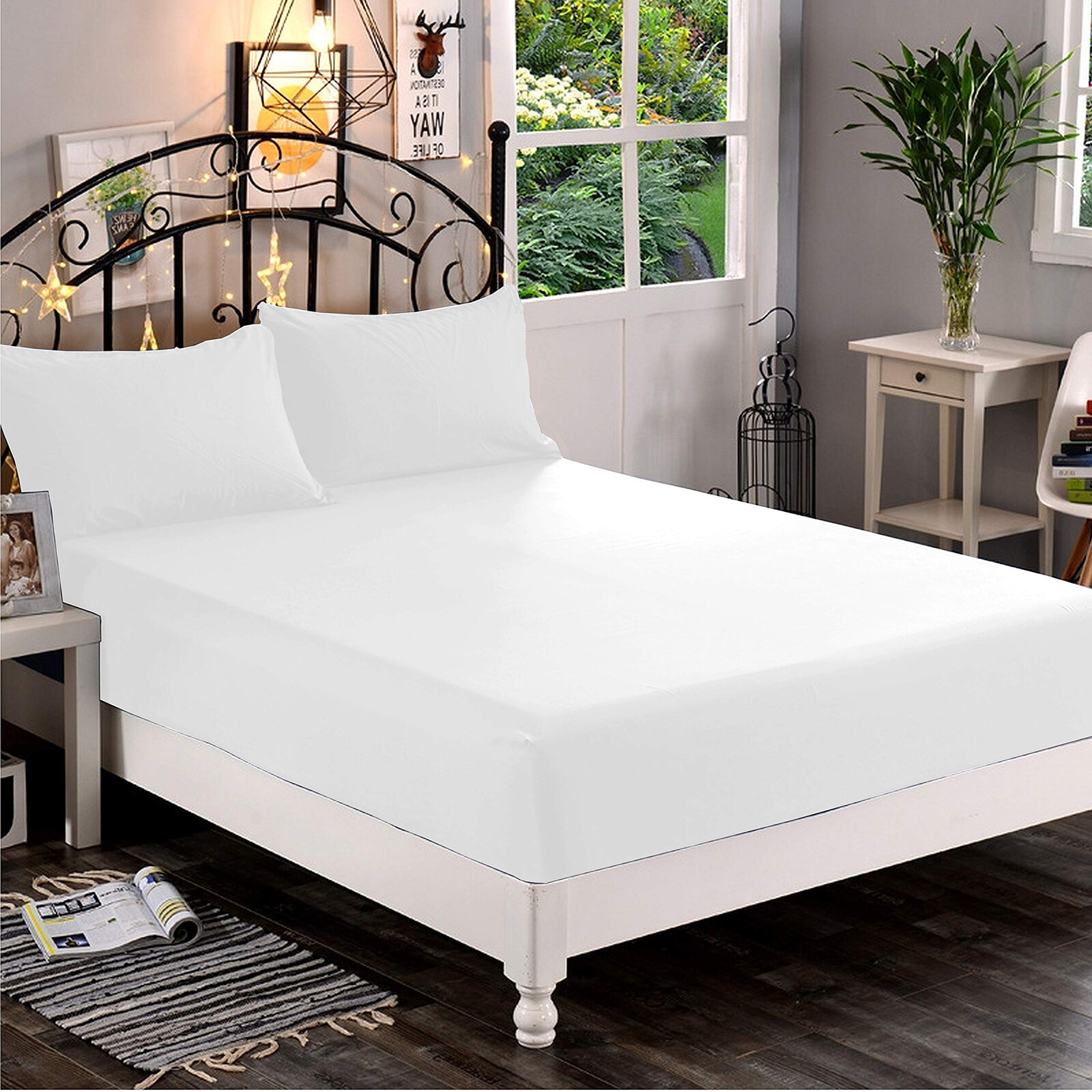 1000-1200 THREAD COUNT 100% COTTON 6 PCs SHEET SET SOLID COLORS US CAL KING