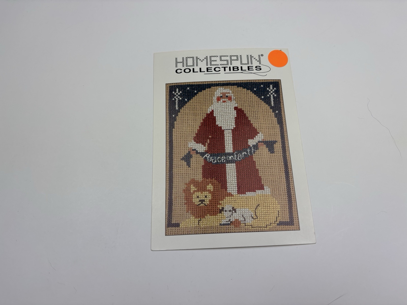 Homespun collectibles Peace On earth Santa Counted Cross Stitch Pattern 3R