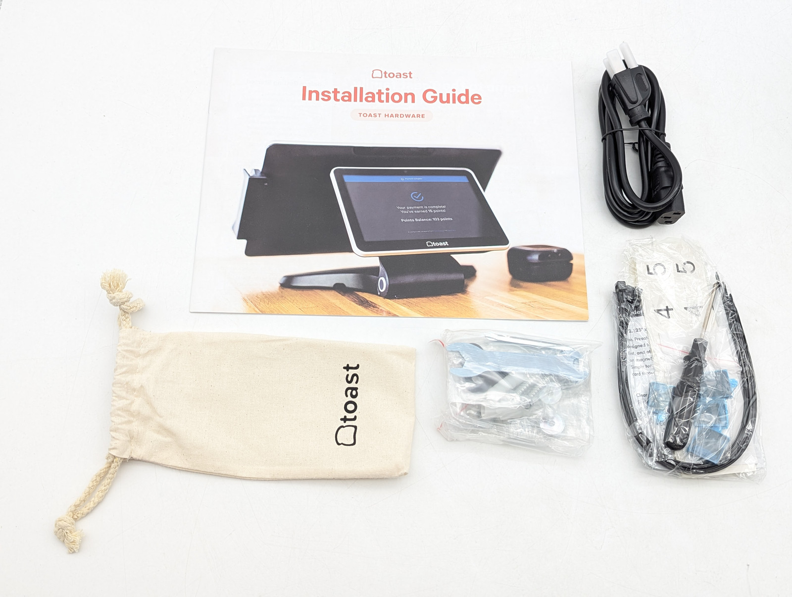 Toast Data Processing Machine TK300 w/ Swing Arm Mount & Hardware | Black