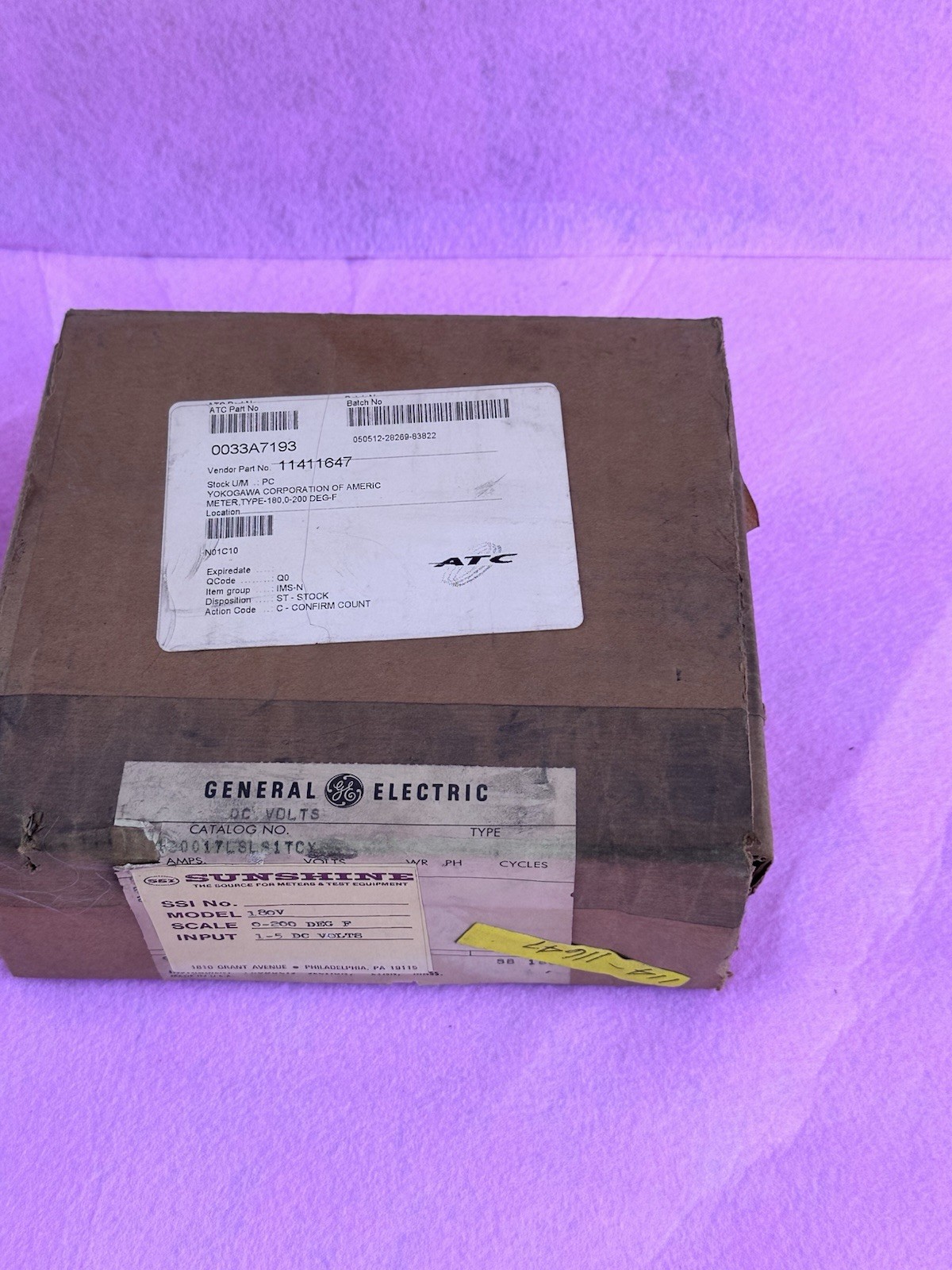 General Electric  Type 50-180 Type 180 - Range 0-200 Degrees