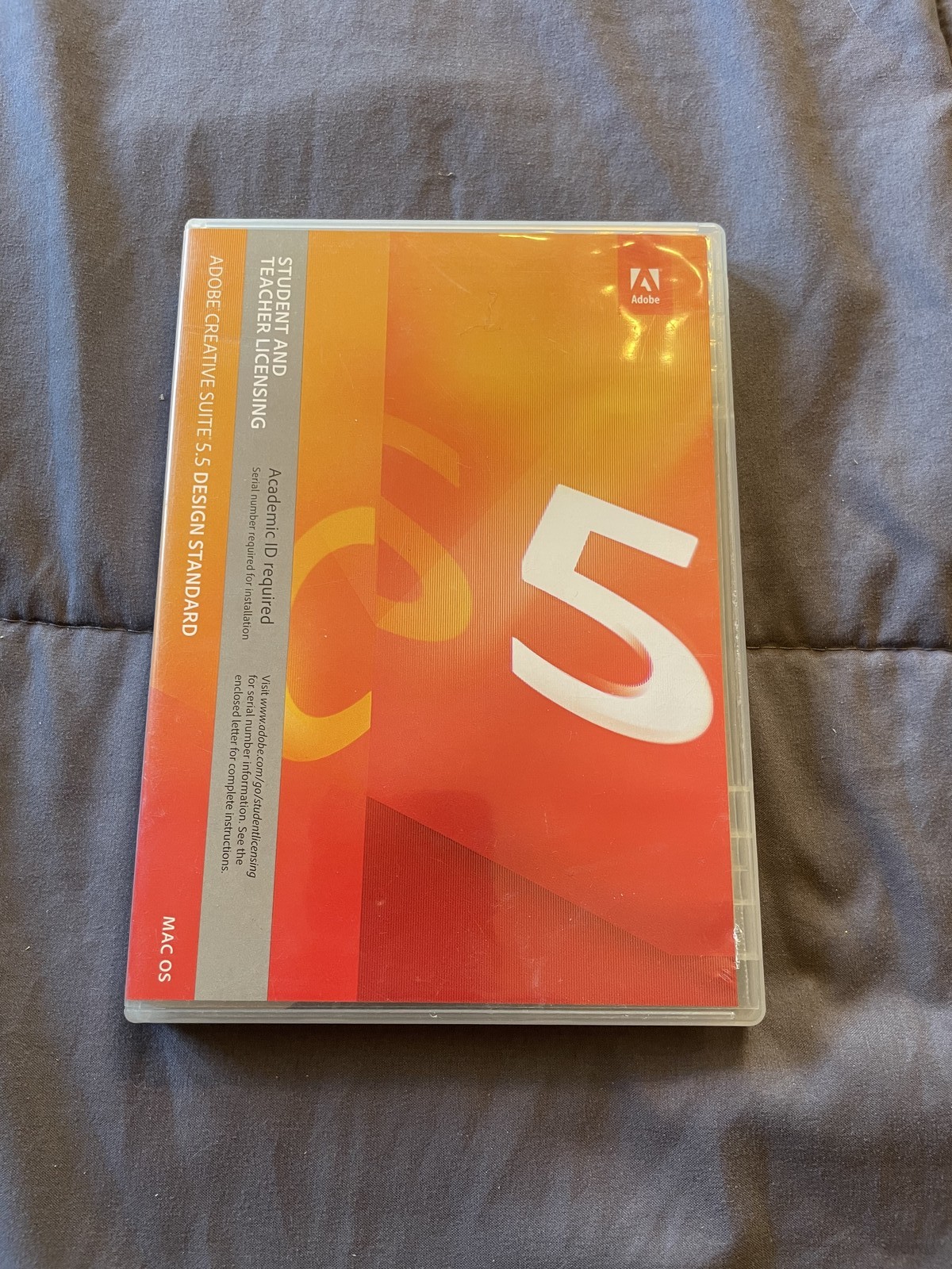 Adobe Creative Suite 5.5 Design Standard CS5.5 Mac OS Student Teacher Academic