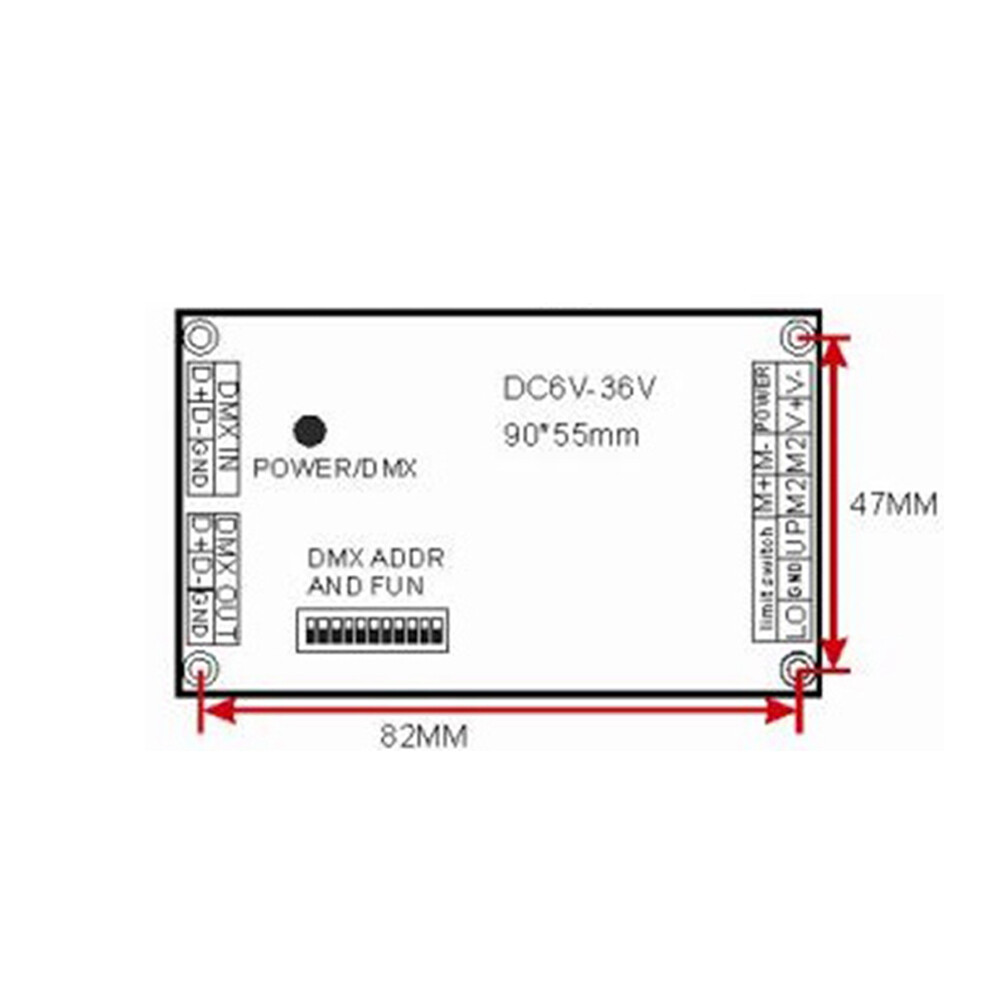 DMX512 Motor SpeedController DC6-36V Speed Adjustable Controller Forward Reverse
