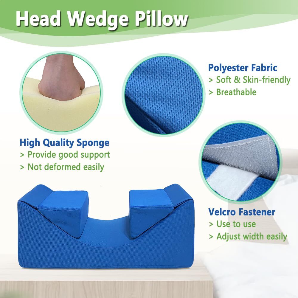 Wedge Pillow for Sleeping Neck Stabilizer Head Positioning Pillows for Bedridden