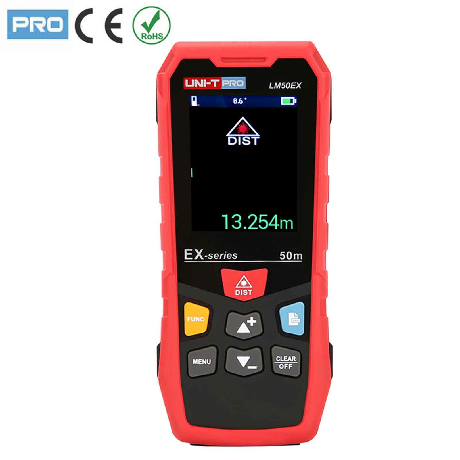 UNI-T LM50EX Laser Rangefinder 50M USB 3.0 Supply Rotating Screen